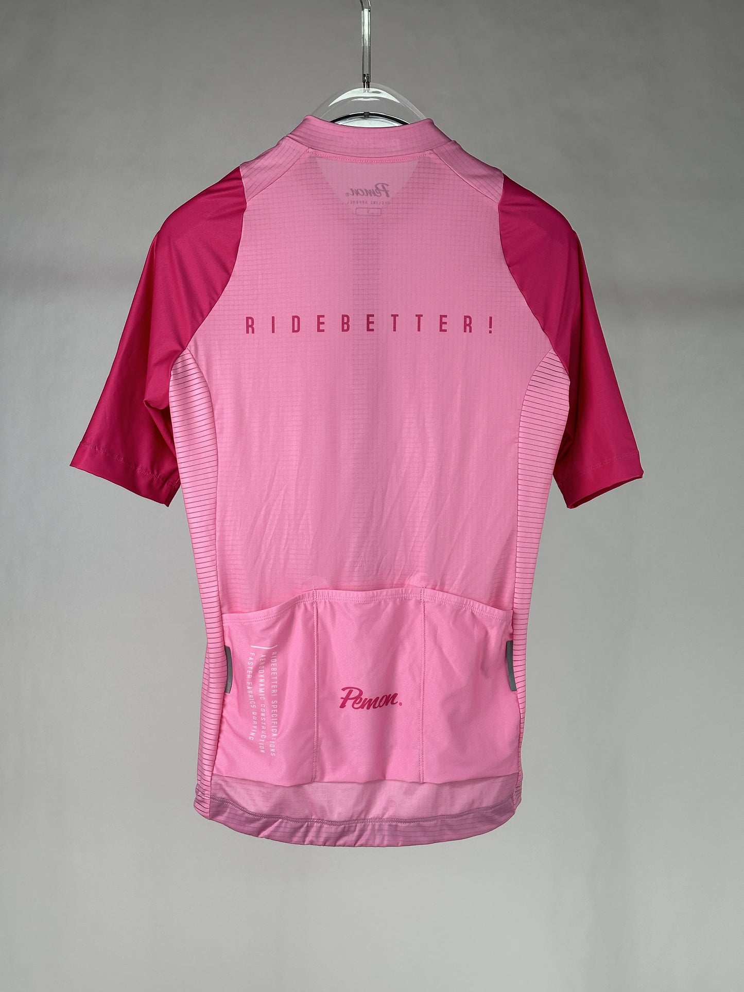 Ride Better! ULTRALIGHT PINK JERSEY - PEMON CUSTOM CYCLING