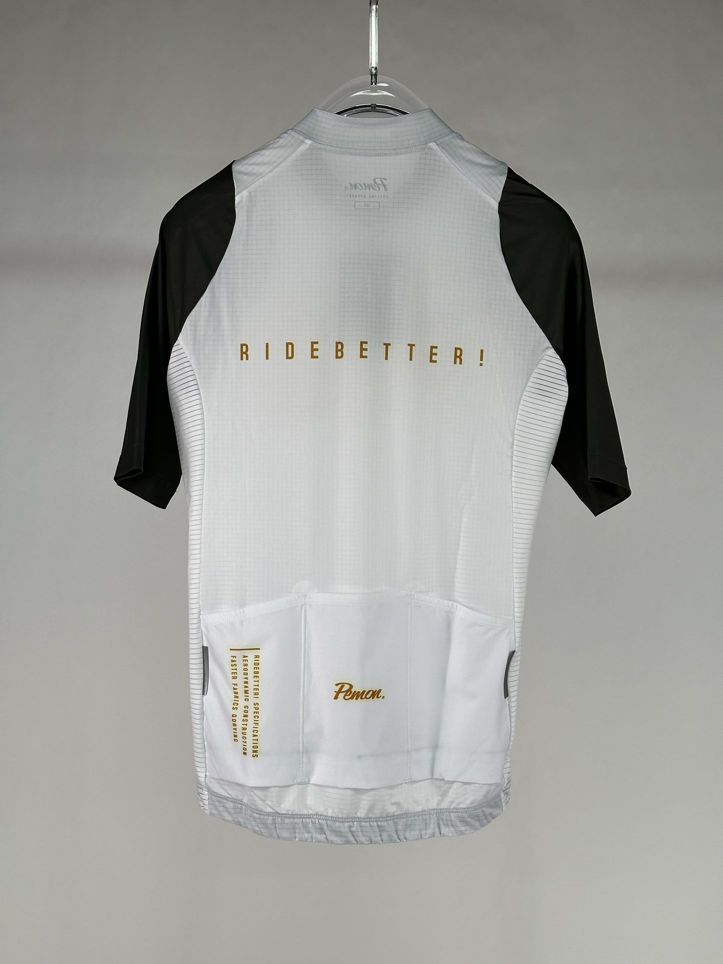Ride Better! ULTRALIGHT WHITE JERSEY - PEMON CUSTOM CYCLING