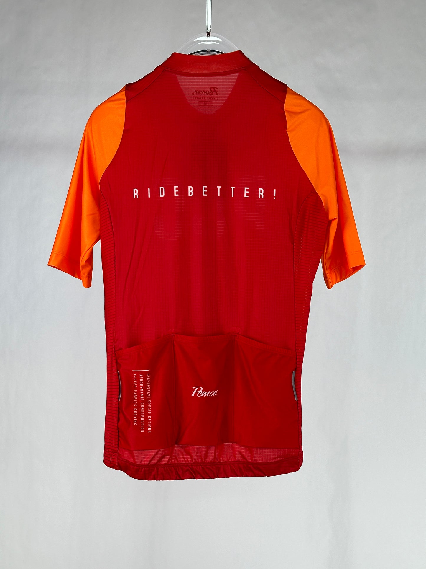 Ride Better! ULTRALIGHT RED JERSEY - PEMON CUSTOM CYCLING