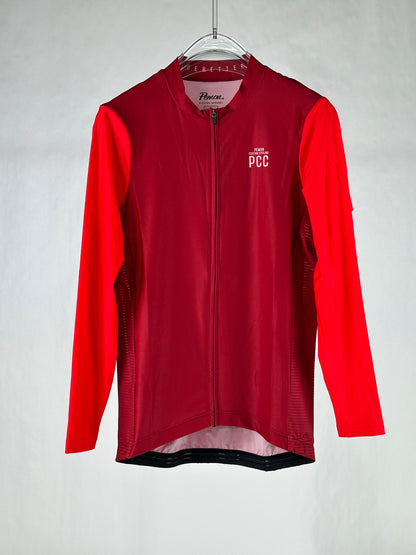 LONGSLEEVE RED PCC PRO - PEMON CUSTOM CYCLING