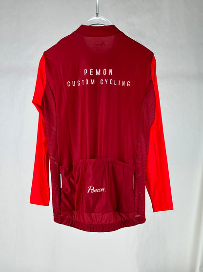 LONGSLEEVE RED PCC PRO - PEMON CUSTOM CYCLING
